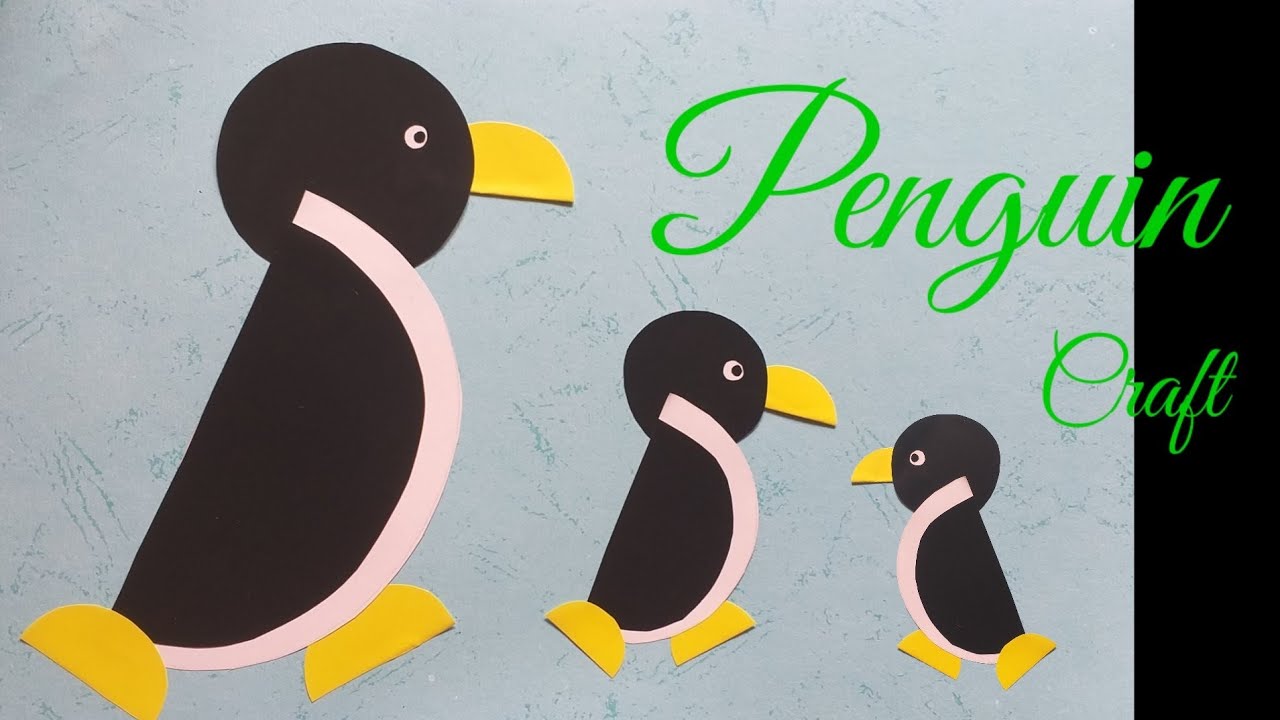 Craft origami paper penguin easy and simple YouTube