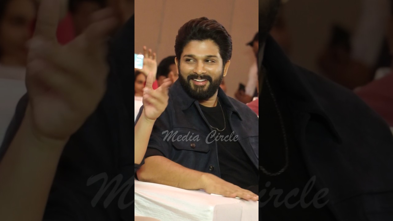 Allu Ajrun SPOTTED at Pushpa 2 Thanks Meet 