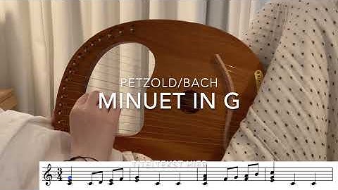 Minuet in G (Petzold/Bach) played on a 16 string lyre harp