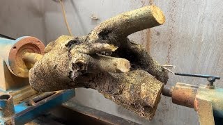 Amazing Woodworking NDT ||  Firewood roots into a beautiful vase