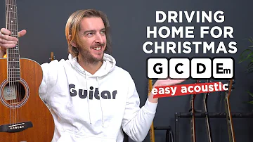 Play "Driving Home For Christmas" on guitar with simple chords