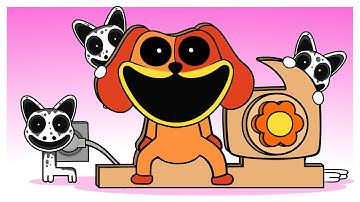 Smiling Critters but Zoonomaly Smile Cat Cardboard voicelines (Poppy Playtime Chapter 3 animation)