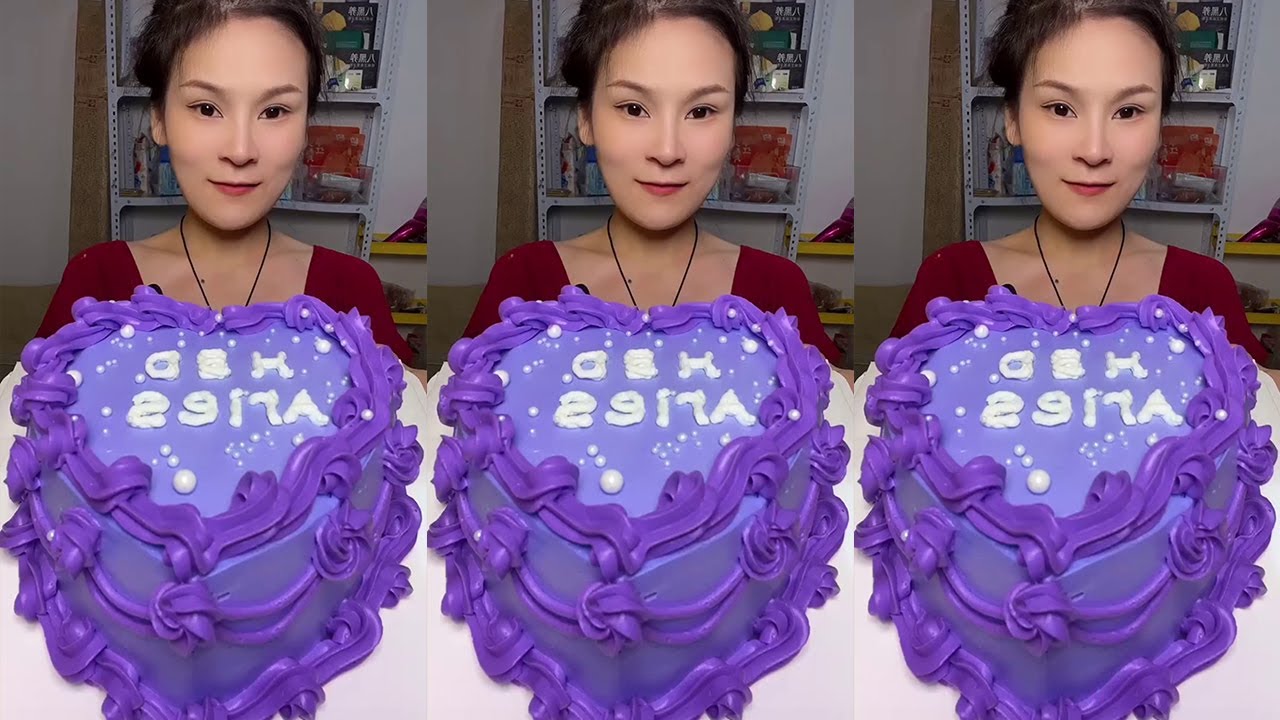 ASMR🍰Eat pigmented cream cake🍰 (soft and waxy sound) 크림 케ց 먹방 MUKBANG Satisfaction