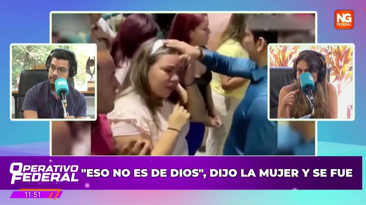 ►Escándalo en un culto de sanación: una mujer se resistió a los empujones de un pastor y el video es viral