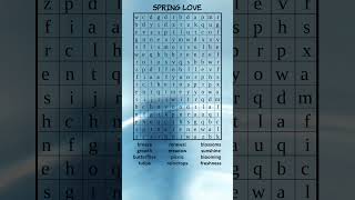 SPRING LOVE WORD SEARCH PUZZLE #games #game #puzzle #quiz