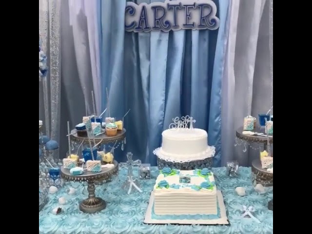 baby boy dessert table