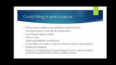 Applications of curve fitting