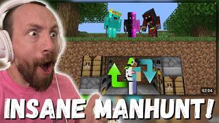INSANE MANHUNT!!! Dream Minecraft Speedrunner Swap VS 3 Hunters (REACTION!)