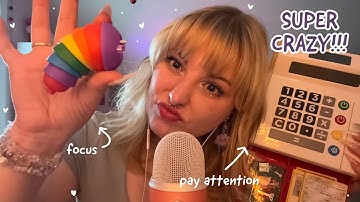 ASMR for ADHD! Super Fast & Aggressive Triggers, Focus on me, Unpredictable and Crazy 🤪✨🩷
