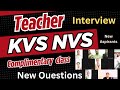 KVS/NVS Mock Interview 2026 | KVS #teacher interview New questions with answers | PD Classes