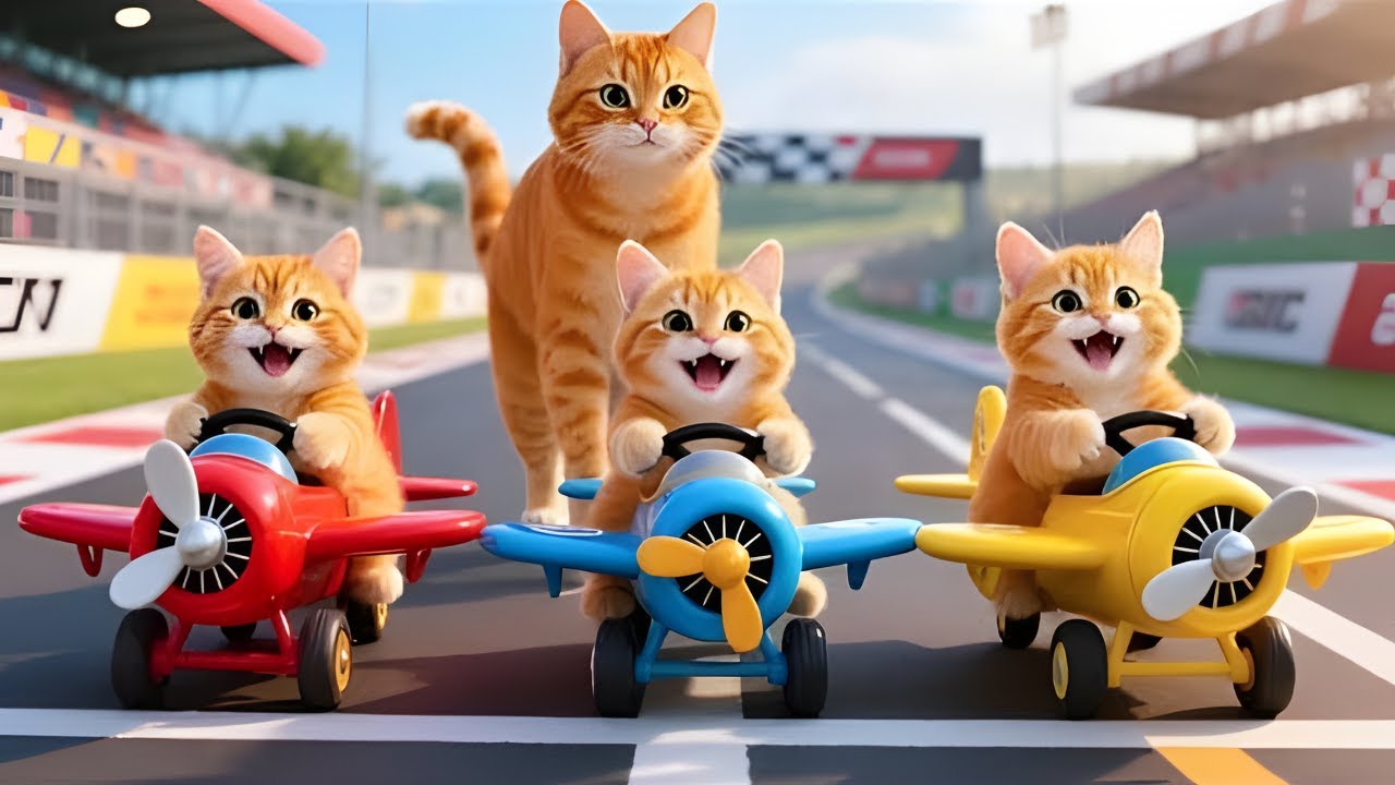 Mama Cat Trims Fur on the Farm and Makes Tiger Hat For Kittens At Home