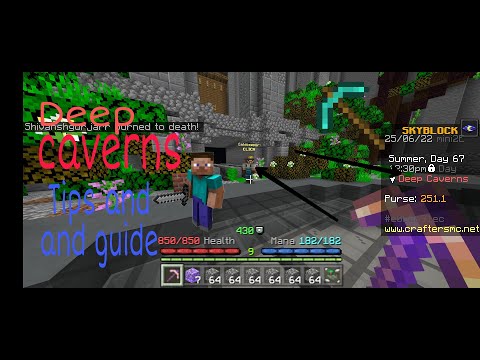 Deep caverns tips and guide for new player's | creafters skyblock guide | ???