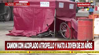 Tragedia en Puerto Madero: Camión atropelló y mató a joven de 20 años