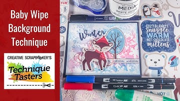 Baby Wipe Background Technique - Technique Tasters #162