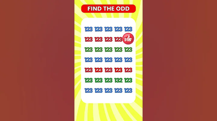 Can you find odd number in 10 seconds? #1