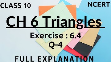 CH 6 Triangles exercise 6.4 question no.4 of class 10th by Brilliant Mind
