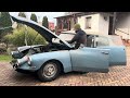 Citroen ID-19B from 1967 First start after many years AC612 Bleu de Provence 55.000km! 30.03.2026 