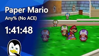 Paper Mario Any% (No ACE) Speedrun in 1:41:48