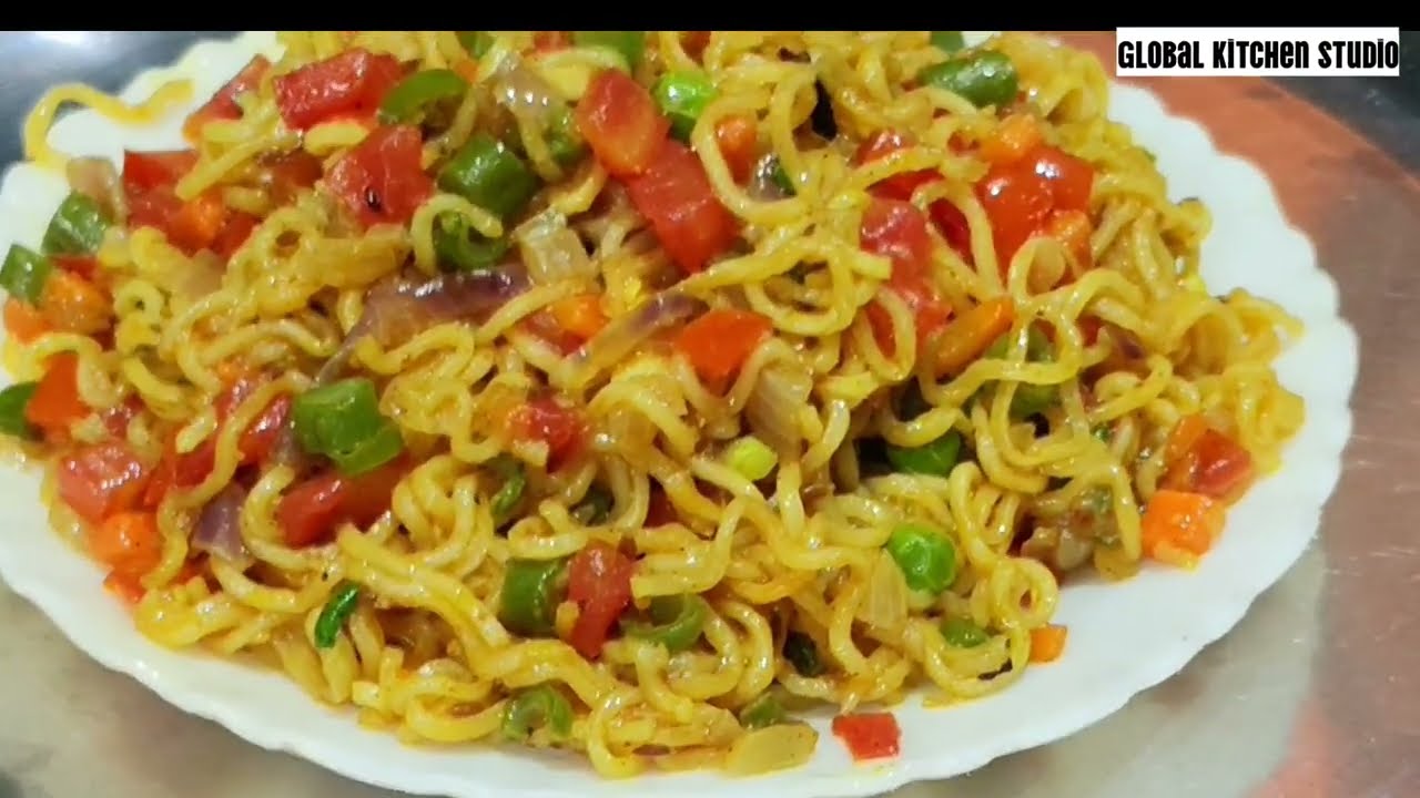 Рецепт Maggi с масалой | Идеальный рецепт Maggi | Китайский рецепт Maggi | Maggi с масалой и овощ...