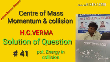 Solution of Question # 41/ Centre of mass,Momentum and collision/ H.C.VERMA/ NEE/IIT JEE