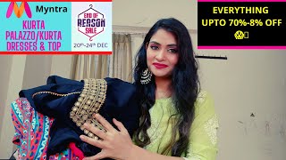 MYNTRA HAUL | FESTIVE KURTA, KURTA PALAZZO SET, KURTA , DRESSES & TOP | UPTO 70-80% OFF??