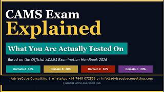 CAMS Exam Blueprint Explained — What You Are Actually Tested On (Official 2026 Breakdown)