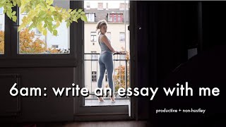 study with me in berlin: 6am morning routine and write an essay! 🦋