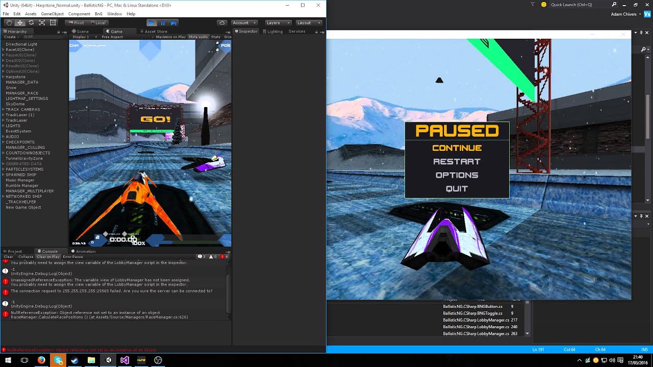 BallisticNG | Very basic multiplayer test - YouTube