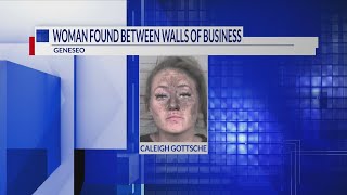 Davenport woman arrested after she was found between walls of Geneseo business