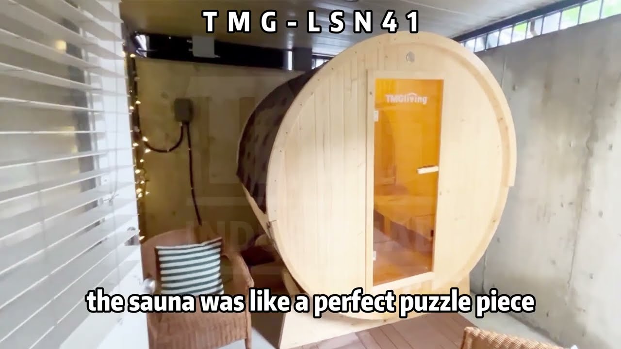 TMG LIVING Outdoor White Pine Barrel Sauna - TMG-LSN41