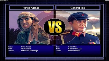 Command & Conquer: Generals - Zero Hour. Prince Kassad vs General Tao - Hard