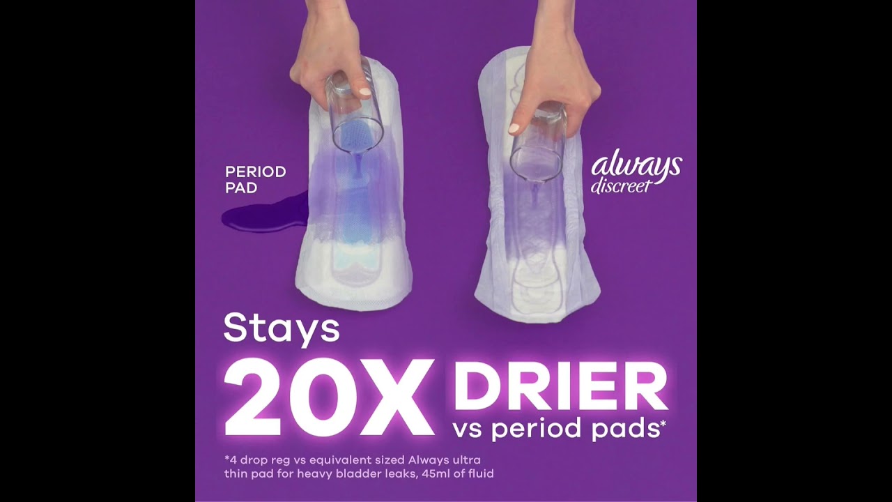 Always Discreet Adult Incontinence Pads for Women and Postpartum Pads, 112 Count 