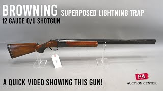 1031 Browning Superposed Lightning Trap 12 Gauge O/U Shotgun - A Quick Video in our Photo Booth