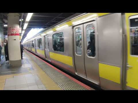8Kワイド動画🚃中央▪総武線B12編成E231系0番台🚃各駅停車 津田沼 行き🚃💨