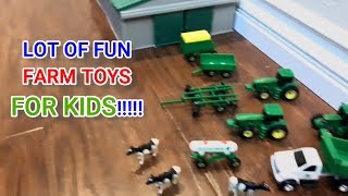 John Deere Farm Toys - Tractors And Truck - Farm Toy Animals - Unboxing John Deers Toys Play Set