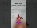 what is the predessor / Successor slove in seconds
