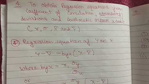 Part-9 regression equations using correlation, standard deviation and arithmetic mean