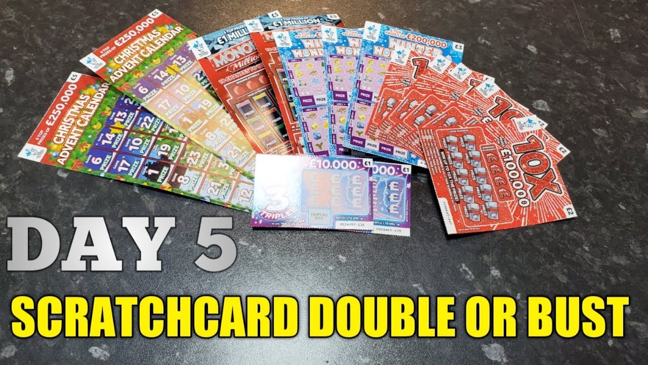 NEW SCRATCHCARD DOUBLE OR BUST DAY 5 - YouTube