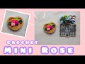 Crochet mini rose flower tutorial easy for beginners learning mini Crochet project