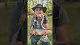 Schaut mal eine Bachforelle 43 cm und einfach 770g 🫶🏻❤️meine erste für 2026  #fishing #shortfeed