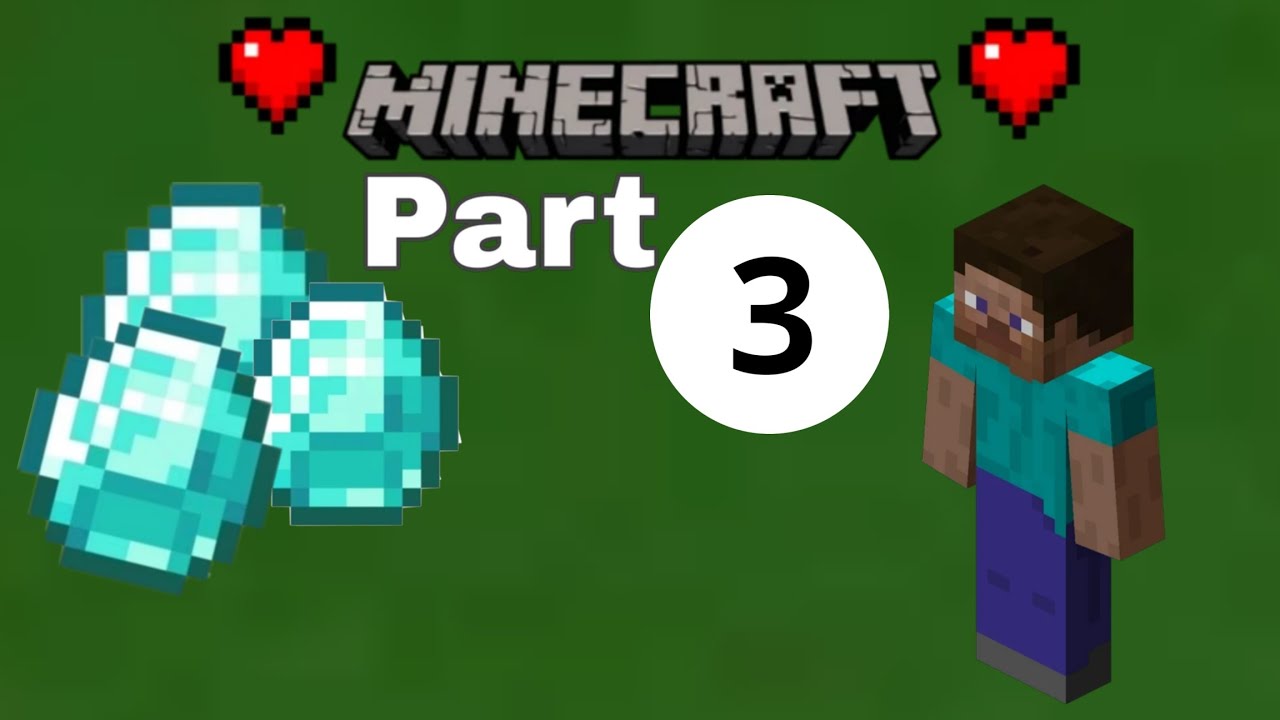 I found diamond's . Minecraft survival series part 3 - YouTube
