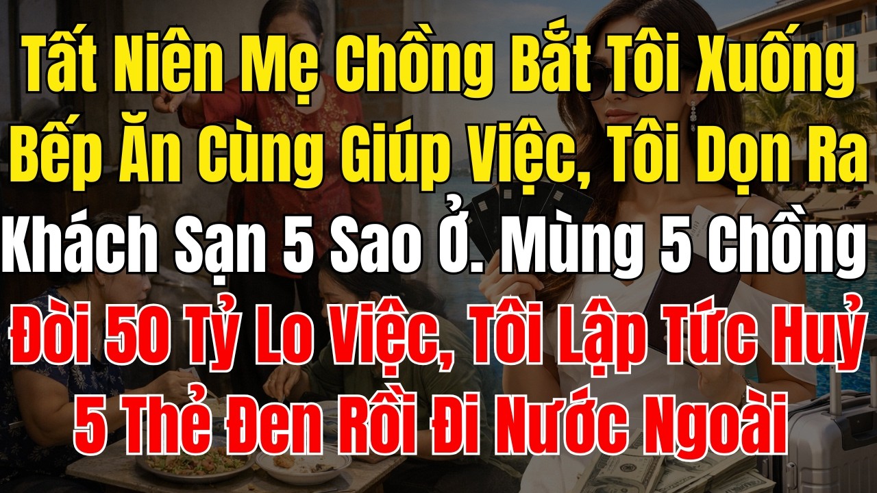 Tất Niên Mẹ Chồng Bắt Tôi Xuống Bếp Ăn Cùng Giúp Việc, Tôi Dọn Ra Khách Sạn 5 Sao Ở  Mùng 5 Chồng Đò