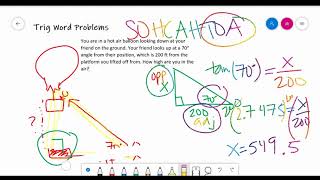 Geometry - Trig Word Problems