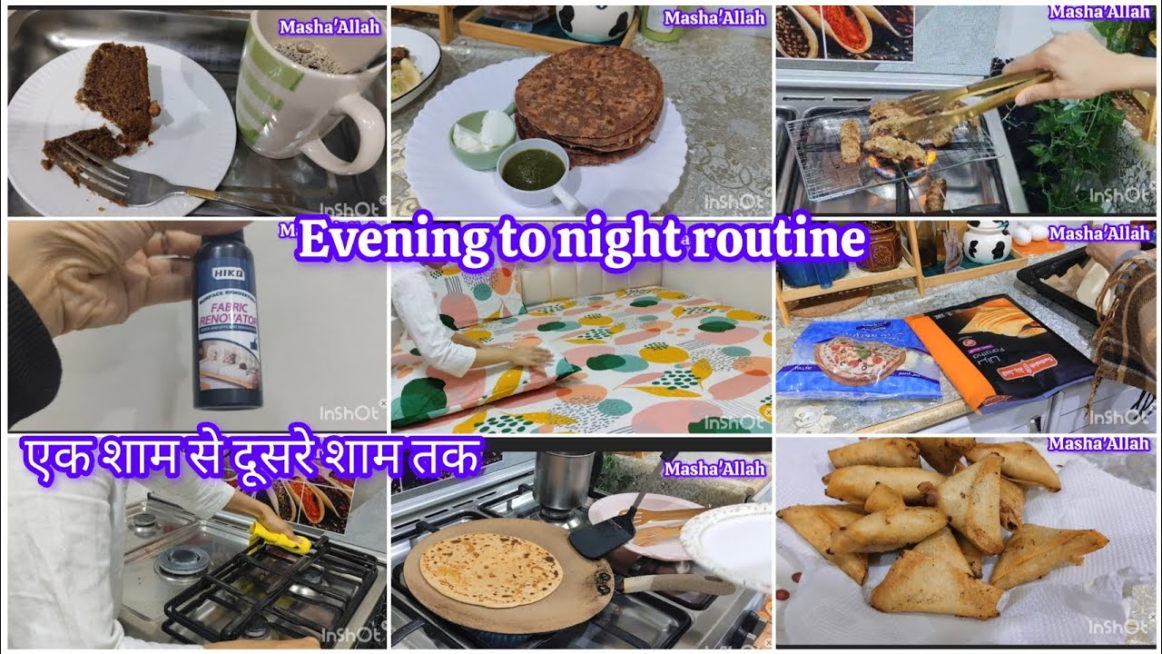 Evening to night routine of a mother and a homemaker in Saudi Arabia/cooking/cleaning and meal prep