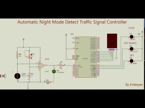 Automatic Night Mode Detect Traffic Control system