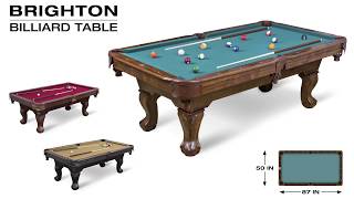 Brighton Billiard Table - Available in 3 colors