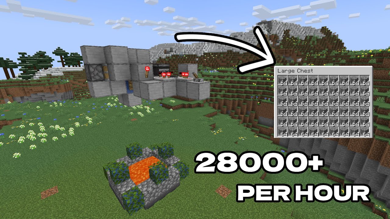 Cobblestone Farm in Minecraft 🪨⚒️ | Easy & Infinite Cobble Generator ...