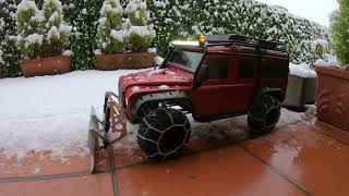 Episode #5 | Snow plow | RC Land Rover Defender 1/10 scale screenshot 4