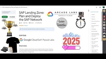 [NEW2025] SAP Landing Zone: Plan and Deploy the SAP Network || #GSP1068 || #qwiklabs || Lab Solution
