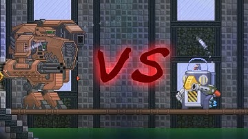 Starbound - ZZ Tau Mech vs Shockhopper MKI